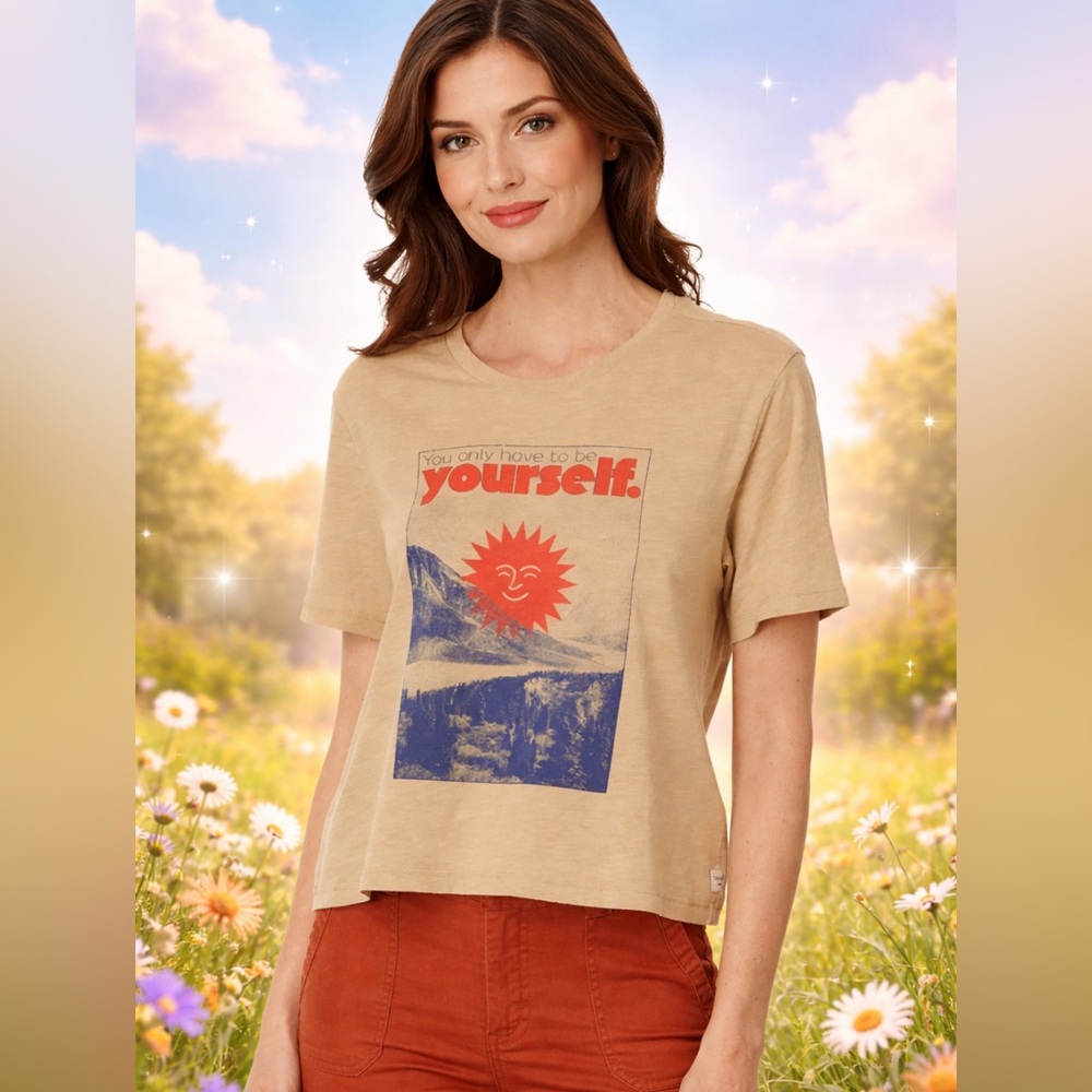 🌹👚 New Toad & Co Organic Cotton Graphic Print Tee Shirt Top Women’s Size XS 2 4